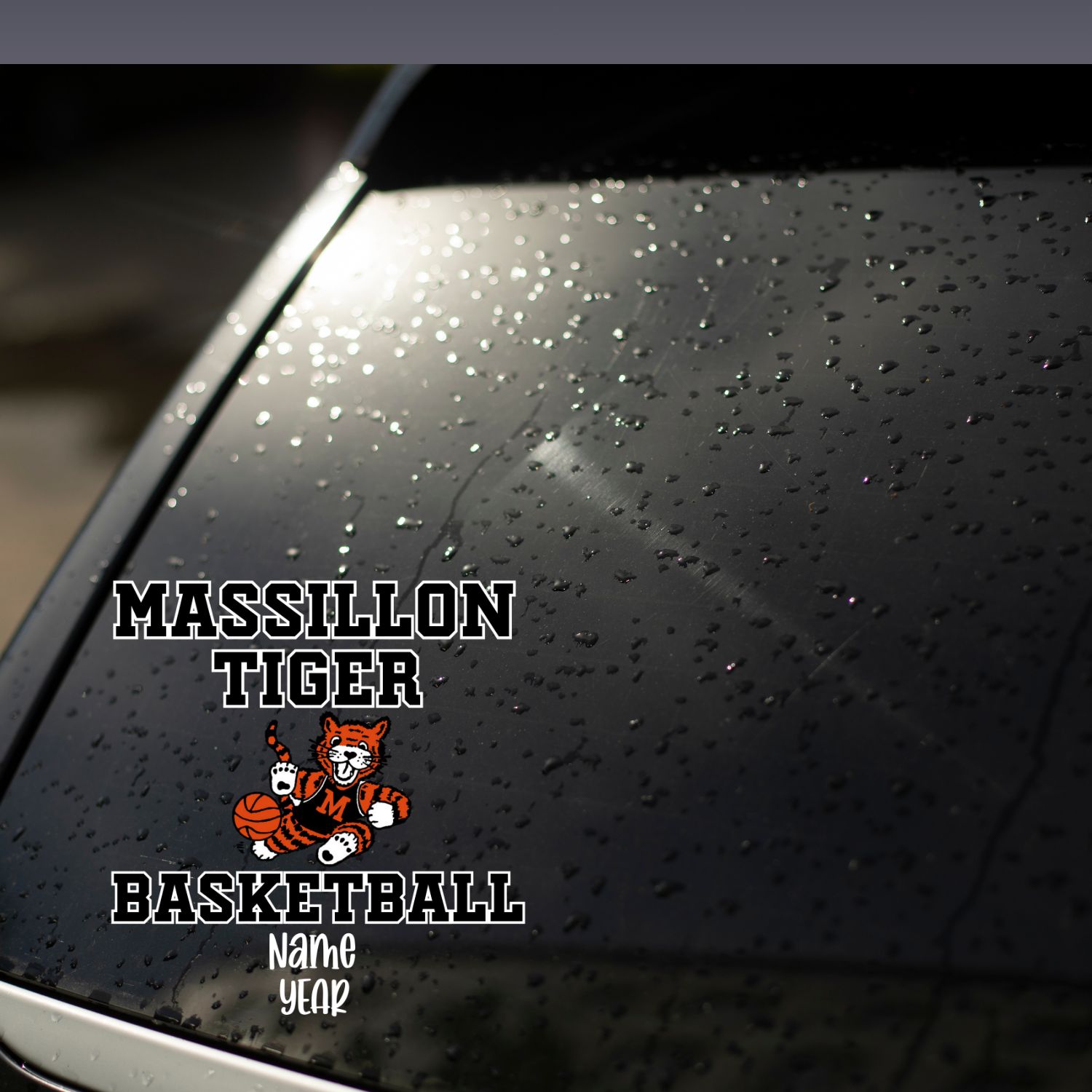 Massillon Tigers Basketball Window Decal