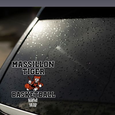 Massillon Tigers Basketball Window Decal