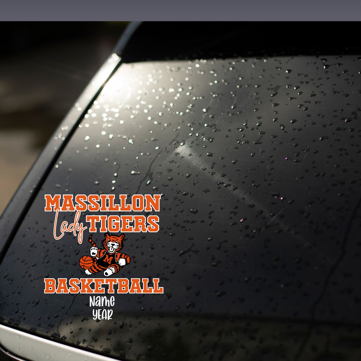 Massillon Lady Tigers Basketball Window Decal