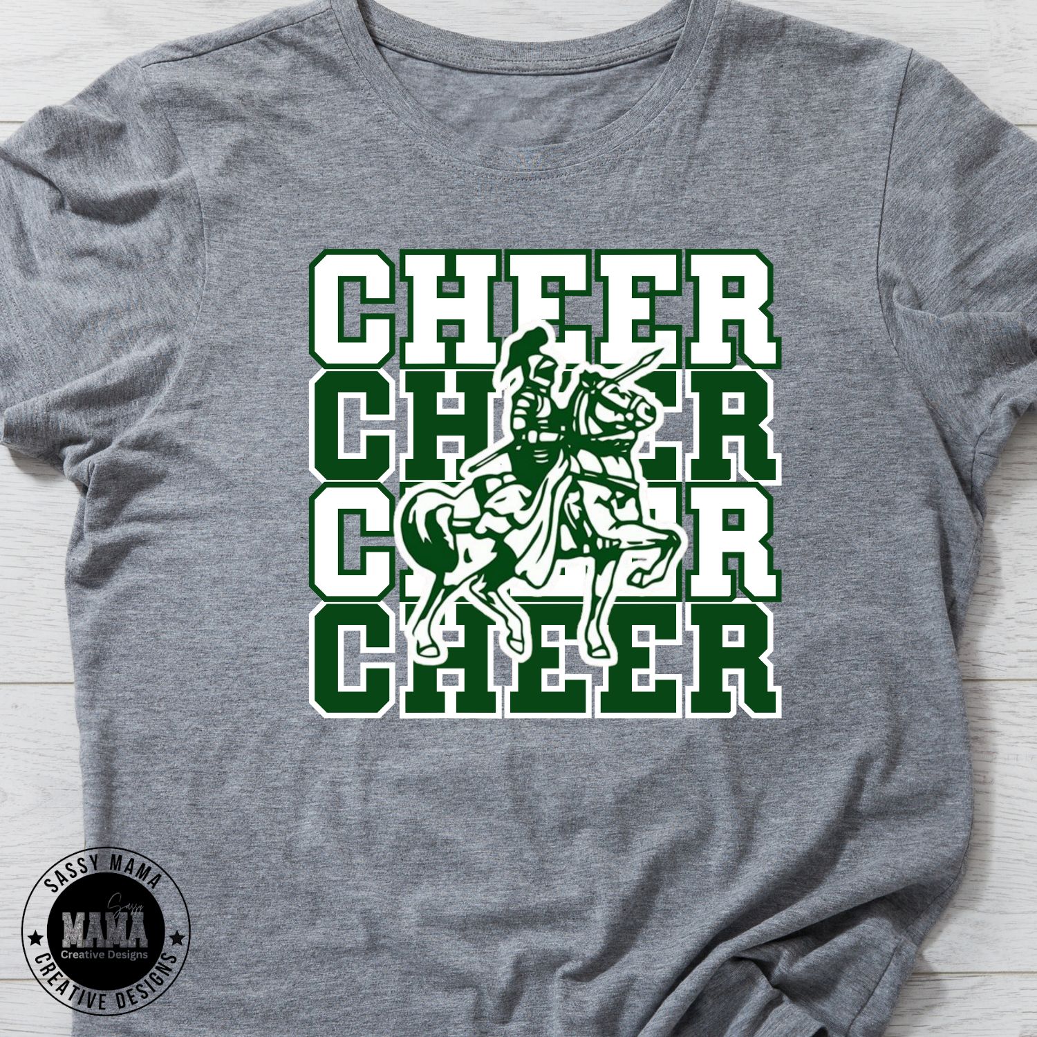 Green. White. Hype. Central Catholic Cheer Shirt