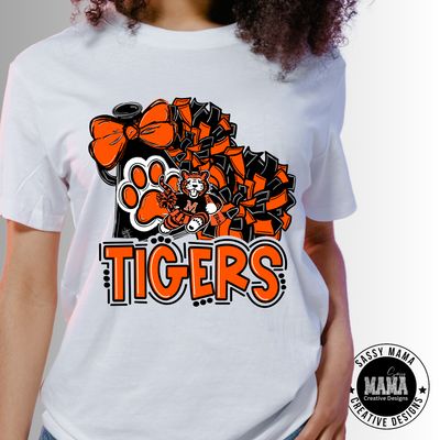 Tiger Cheer Pom Pom Shirt
