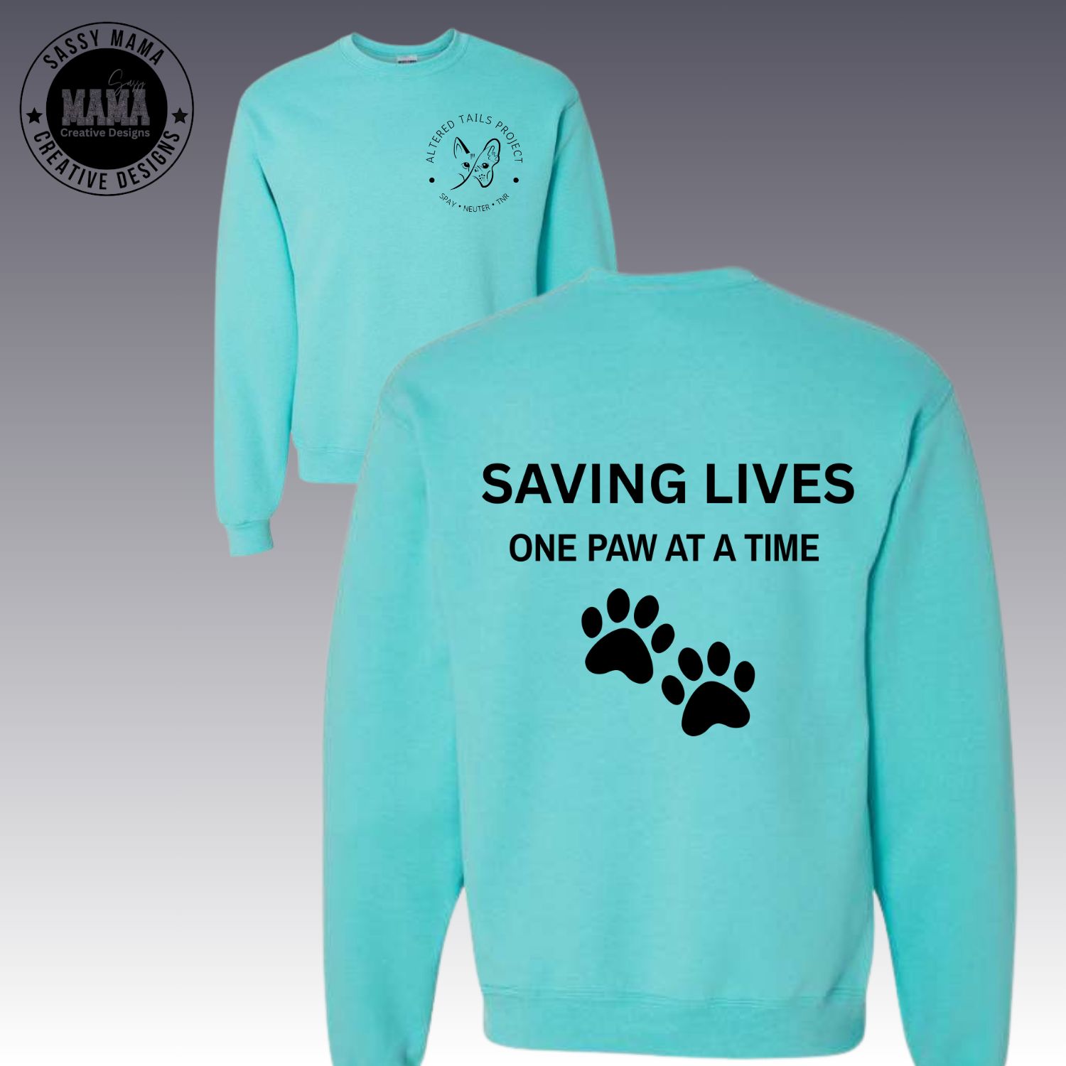 Altered Tails Project Saving Lives One Paw at A Time Crewneck