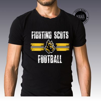 Fighting Scots Football Distressed
