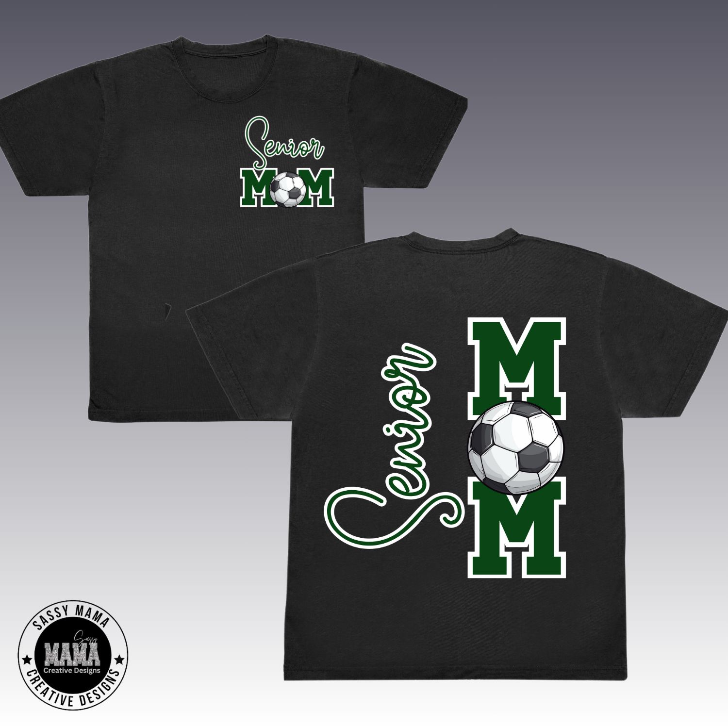 Senior Soccer Mom with Name and Number