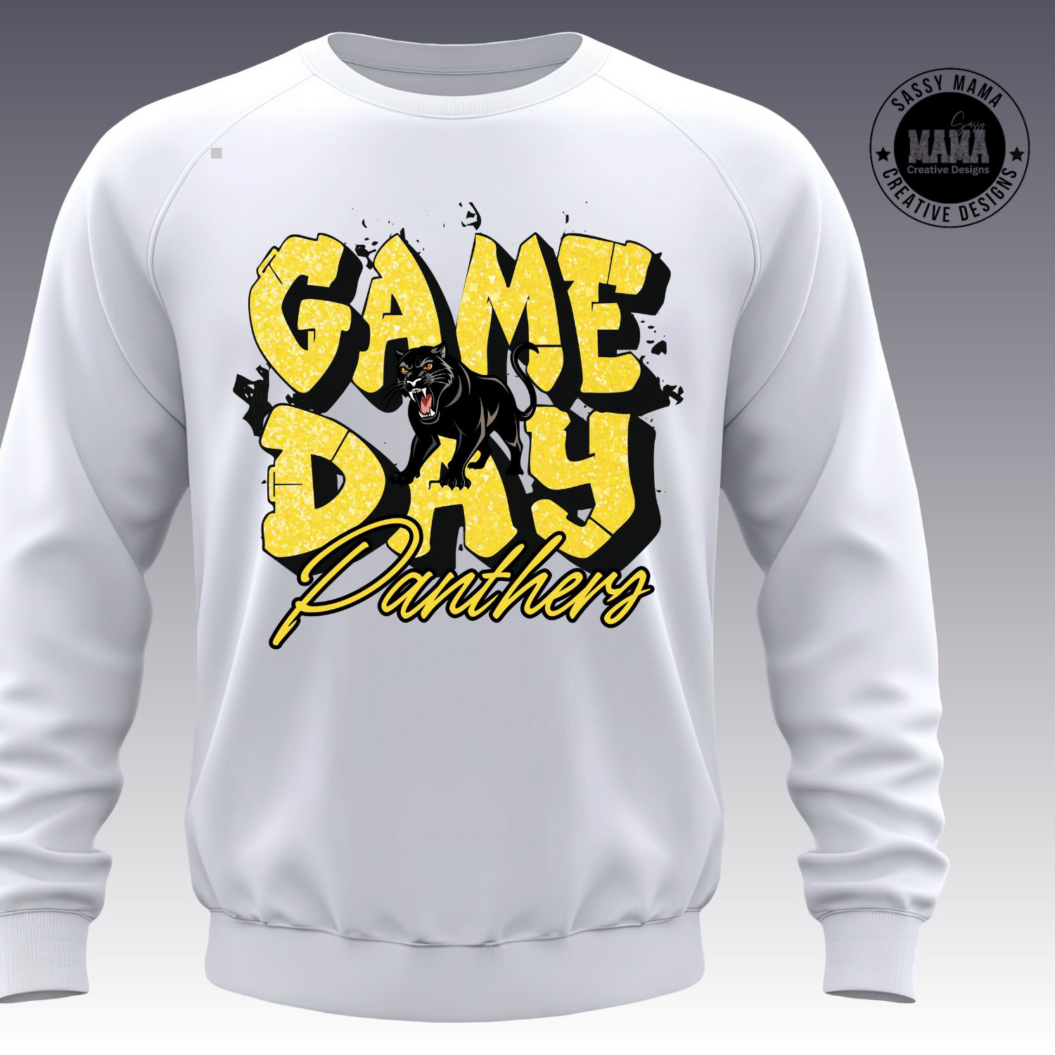 Game Day Perry Panther Faux Glitter Shirt