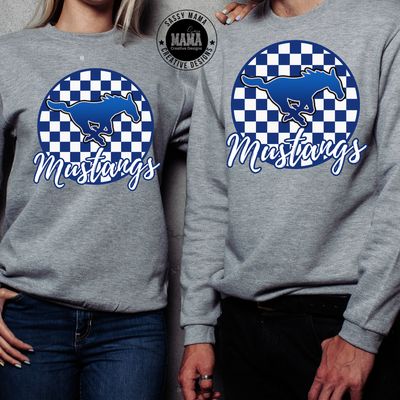 Tuslaw Mustang Retro Checked Pride Shirt