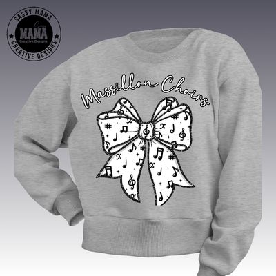 Massillon Choirs Music Note Bow Shirt