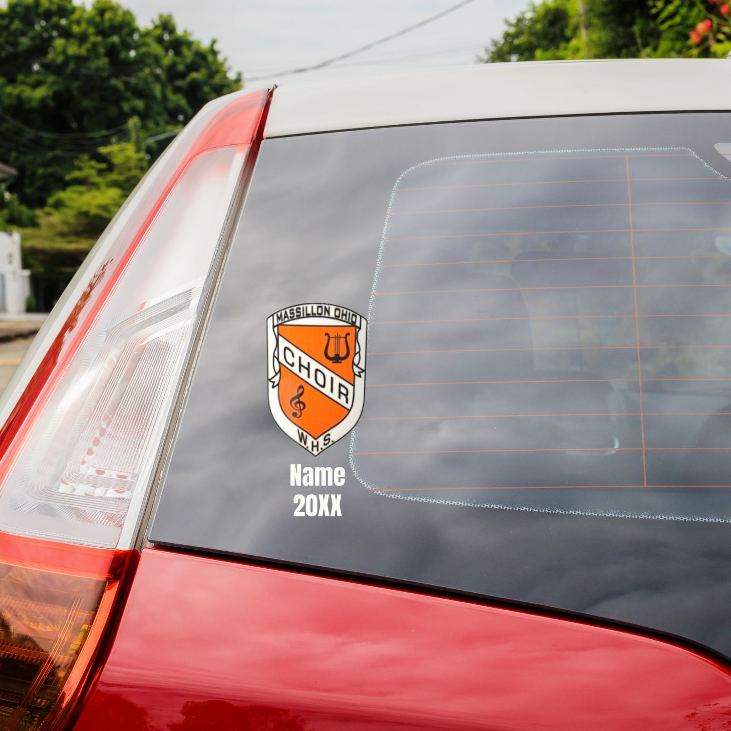 Massillon Choir Decal with Name and Number