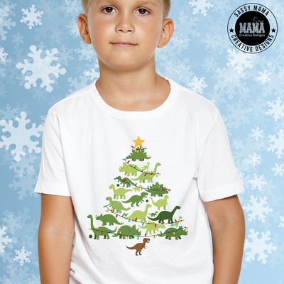 Dinosaur Christmas Tree Shirt