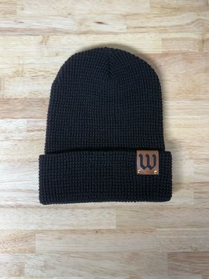 Wooster Leather Patch Beanie Hat