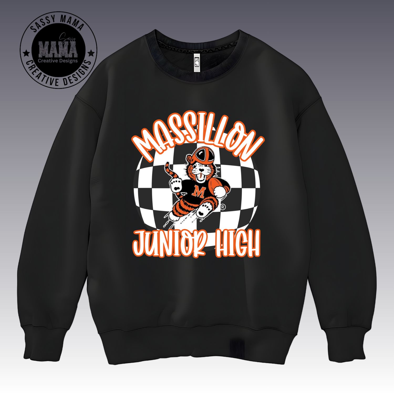 Retro Checkered Massillon Intermediate or Junio High