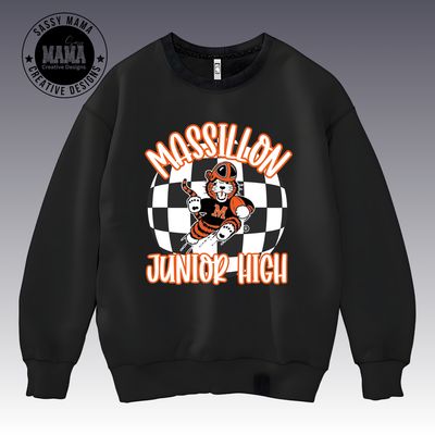 Retro Checkered Massillon Intermediate or Junio High