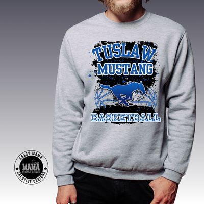 Tuslaw Mustangs Basketball Color Splash