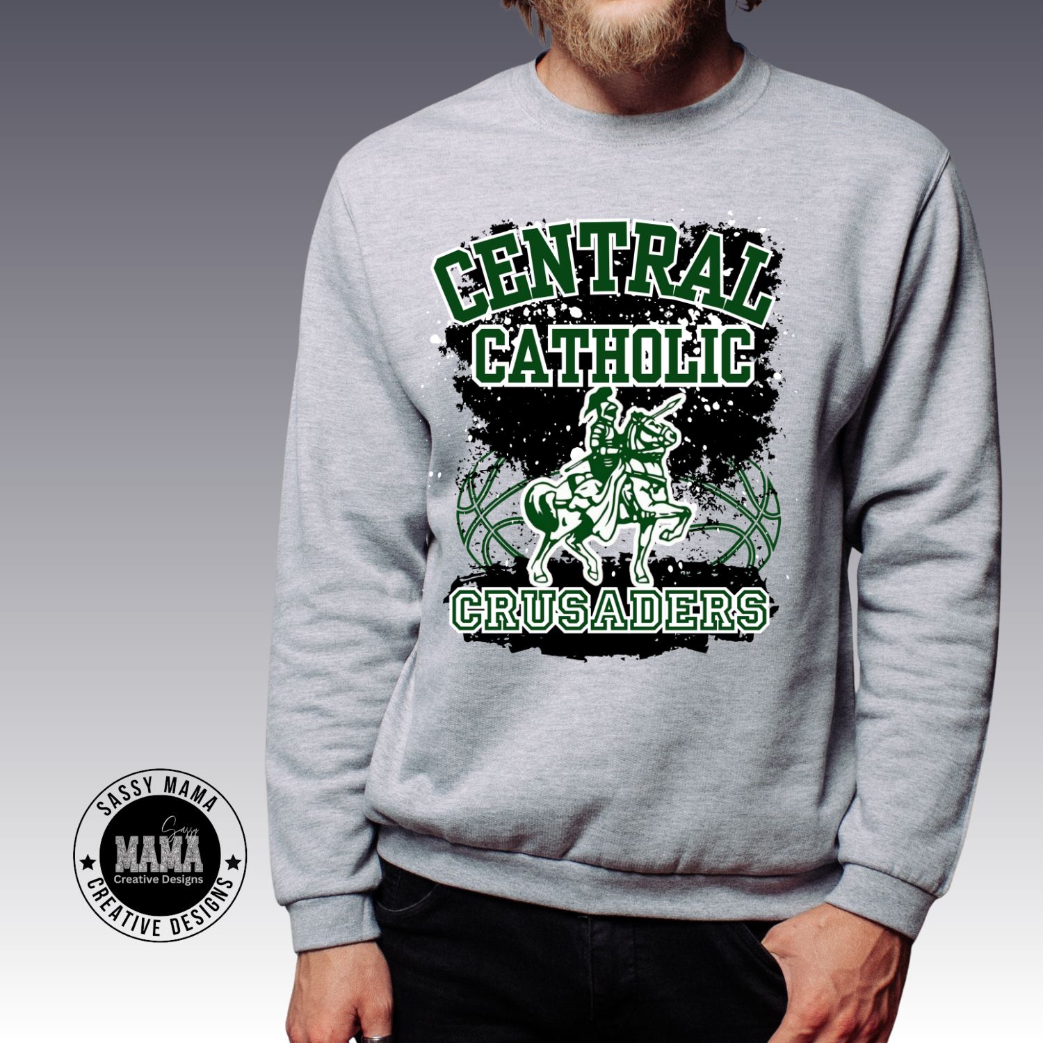 Central Catholic Crusader Basketball Color Splash