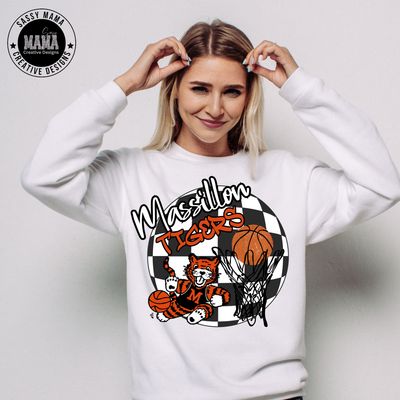 Massillon Tiger Basketball Court Check Shirt