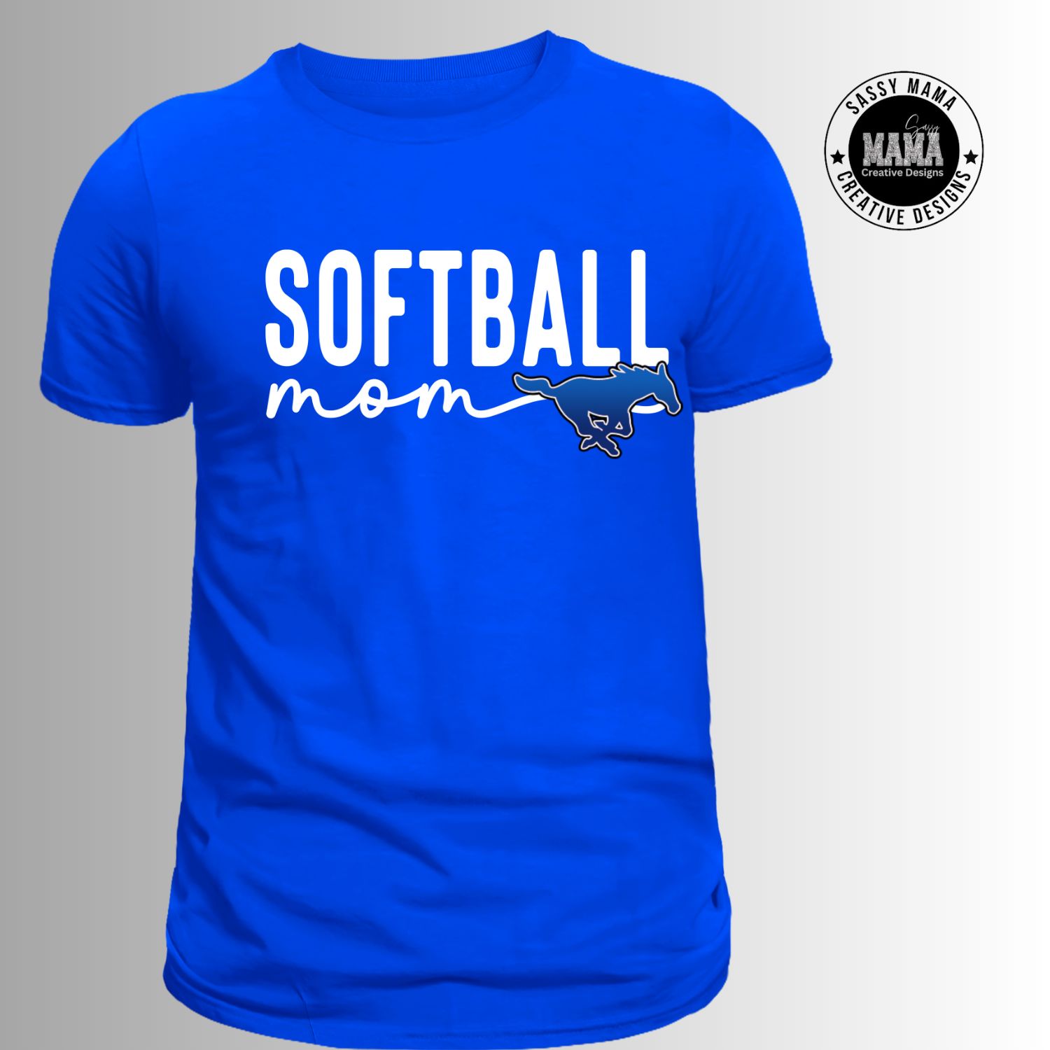 Mustang Softball Mom Doodle Shirt