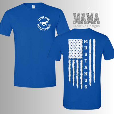 Tuslaw Mustang American Pride Shirt Adult and Youth