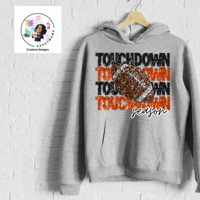 Orange and Black Touchdown Bling