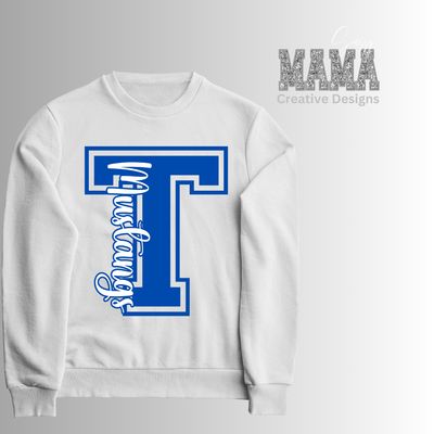 Tuslaw Mustangs Varsity Shirt Available in Adult and Youth Sizes
