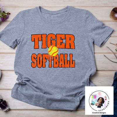 Massillon Tiger Softball Distressed Adult and Youth Sizes