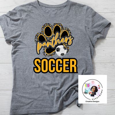 Perry Panther Soccer Paw Print Shirt Adult and Youth