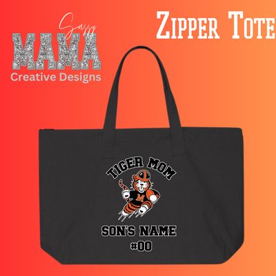 Tiger Mom Zipper Tote