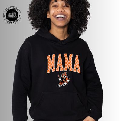 Massillon Tiger Football Mama Checkered Print