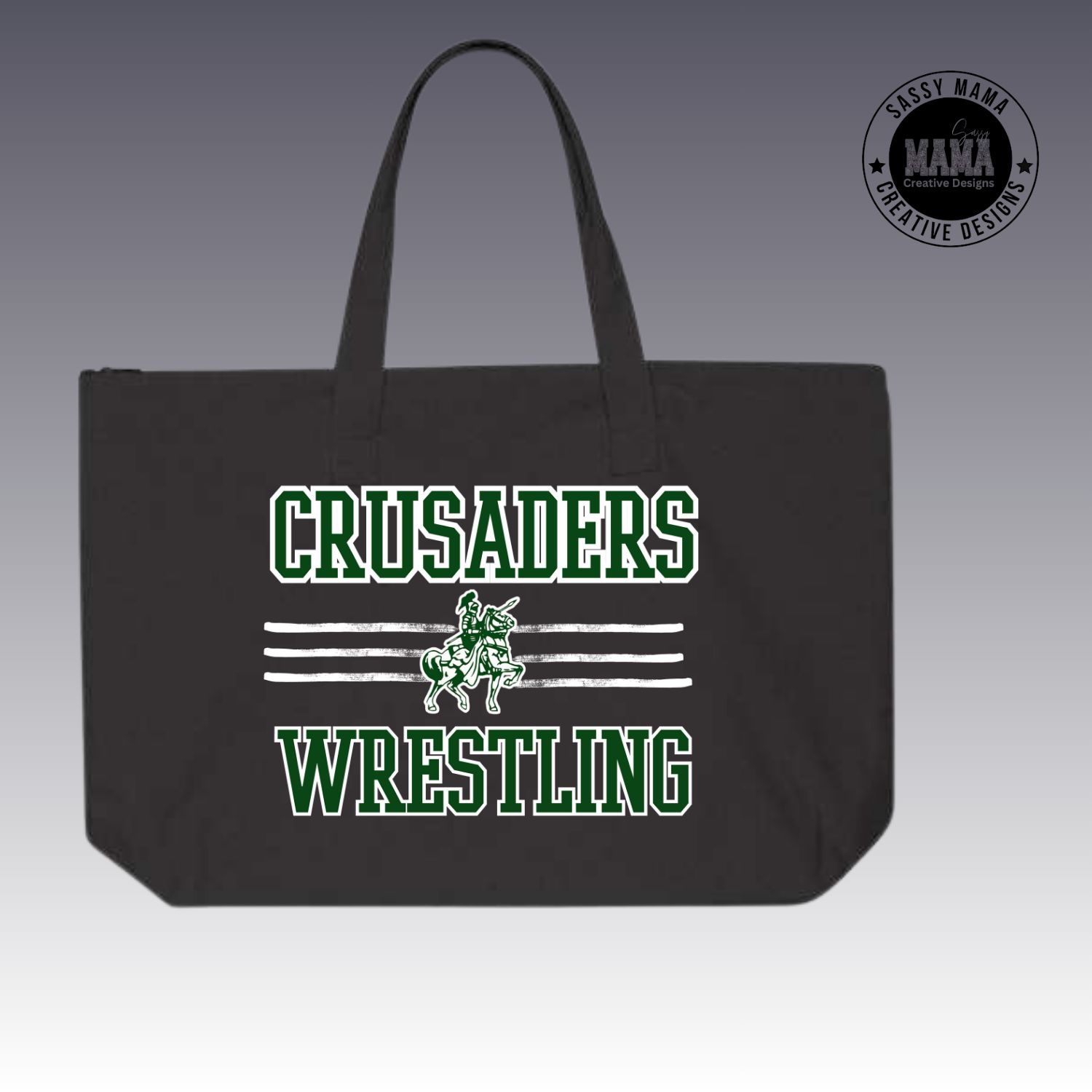 Central Catholic Wrestling Tote Bag with Zipper
