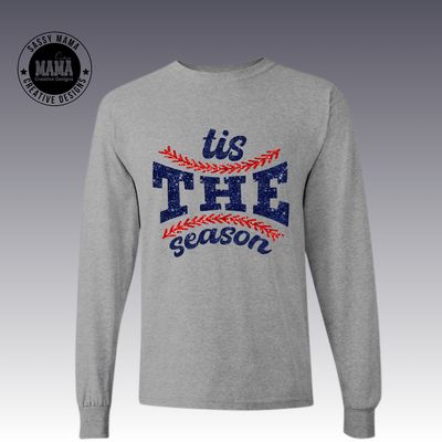 Mustang Tis the Season Baseball Shirt