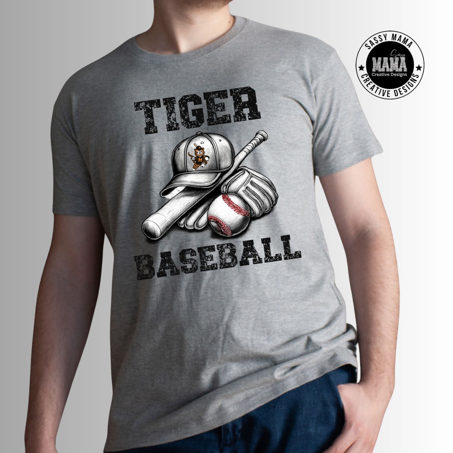 Massillon Tiger Baseball Retro Vibe