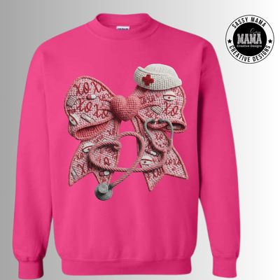 Stitched with Care – Faux Yarn Bow 🤍🎀