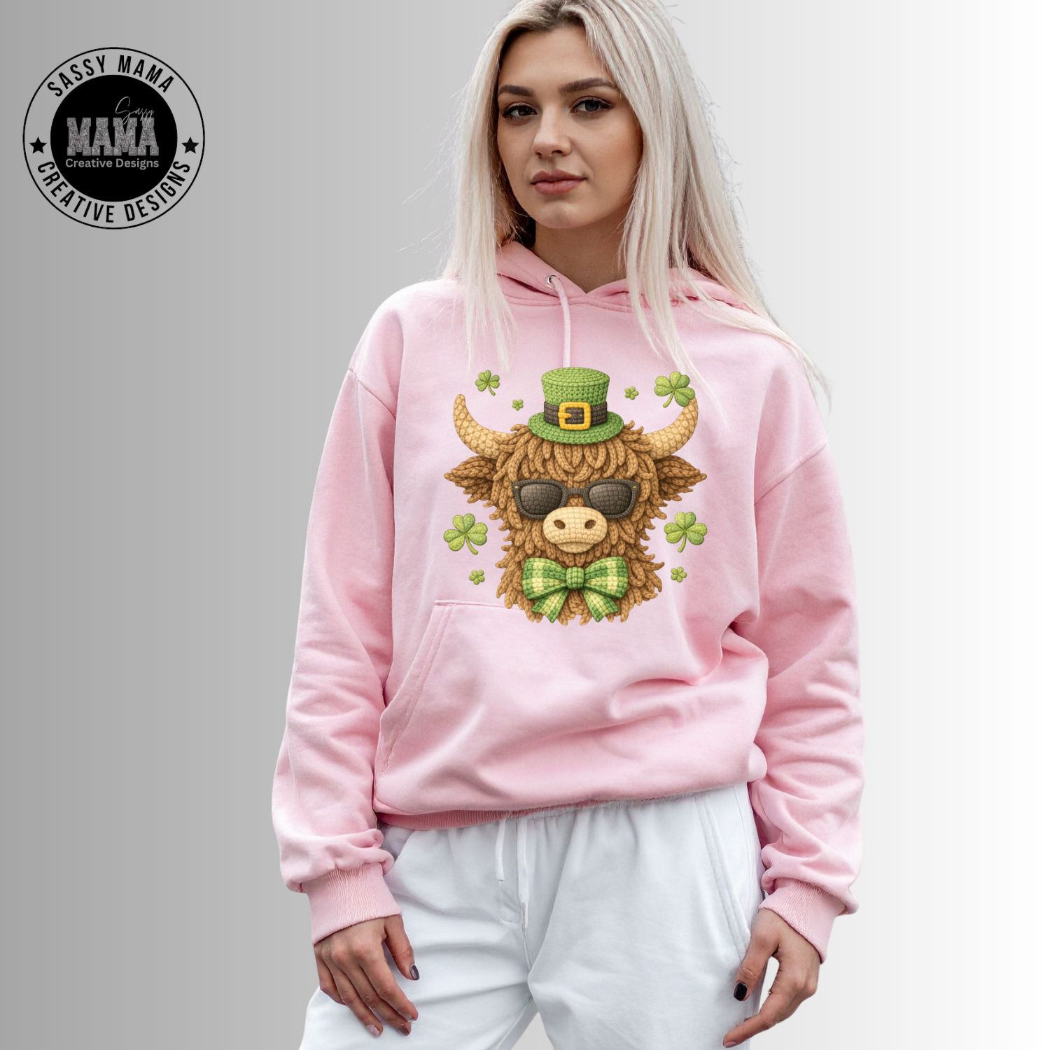 Moo’d for Luck Faux Yarn/Crocheted Design