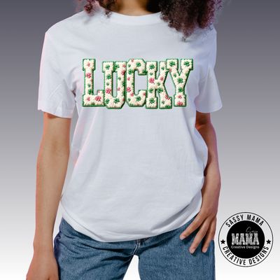 🌸🍀 Lucky in Bloom – Floral Shamrock