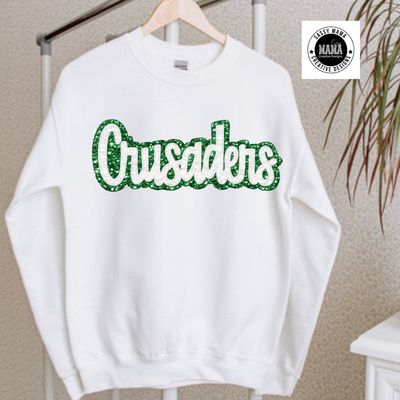 Crusader Faux Glitter Script