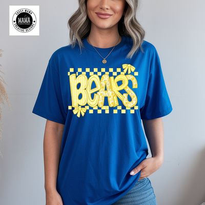 St. Mary Bears Golden Check Spirit Shirt