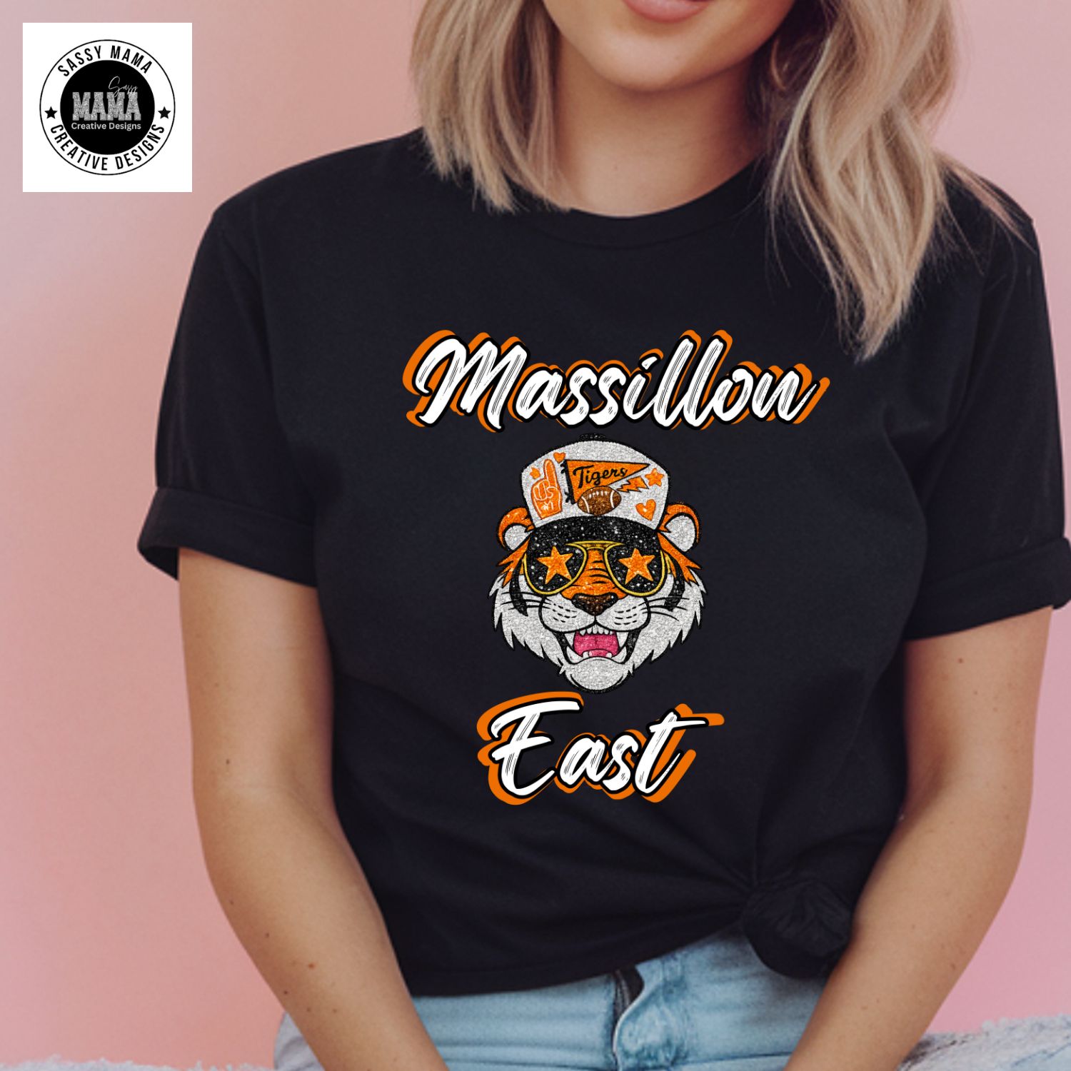 Massillon East &amp; West Faux Sparkle Pride