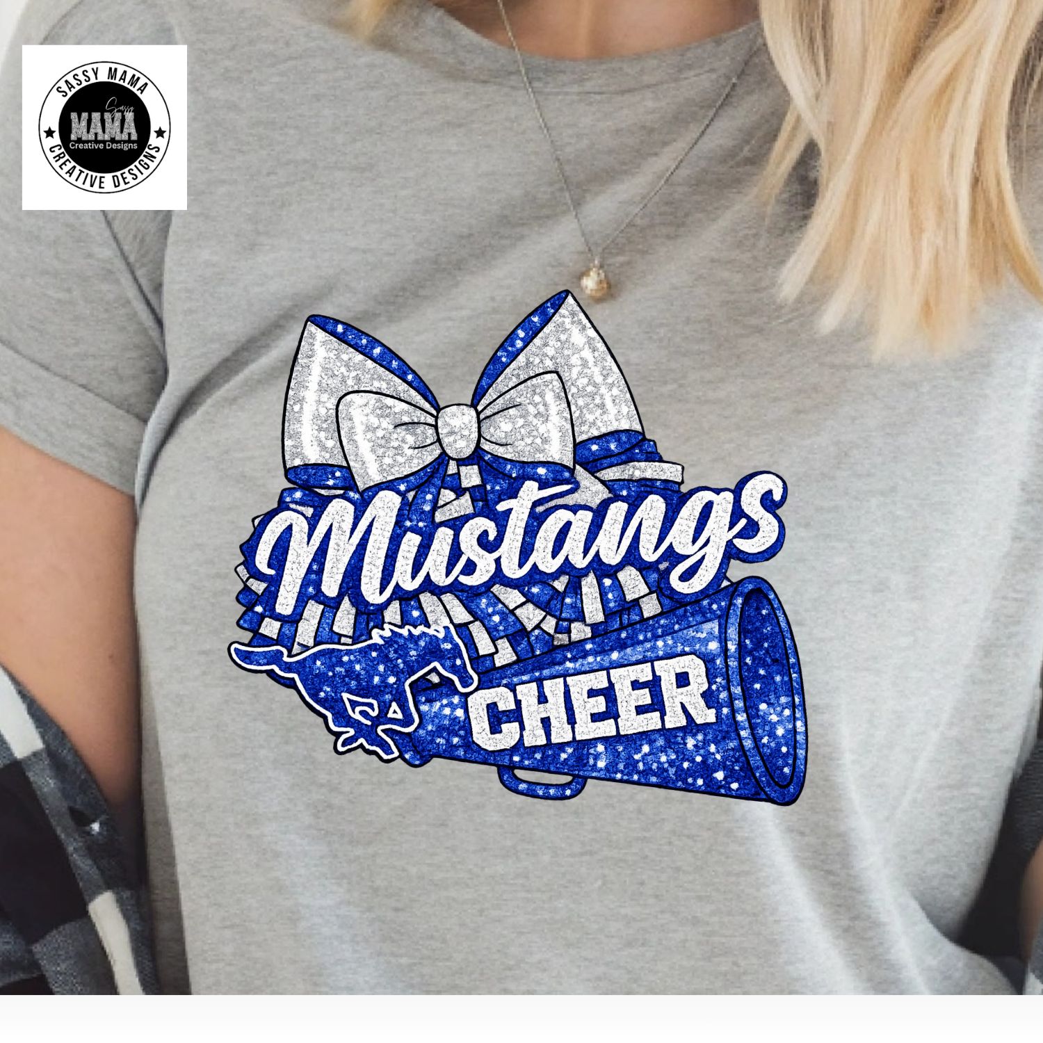 Mustang Cheer Glam- Faux Sequins