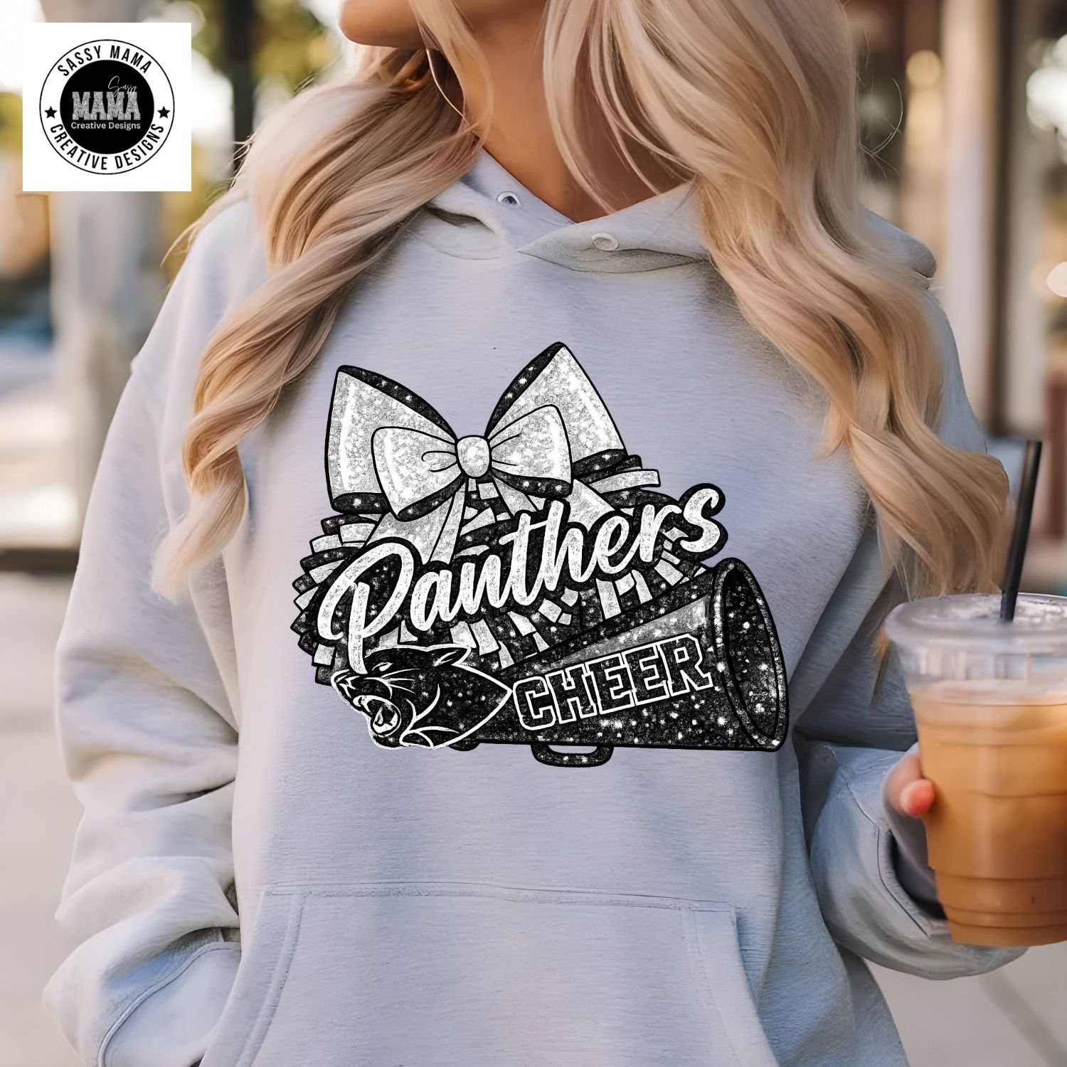 Panther Cheer Glam-Faux Glitter