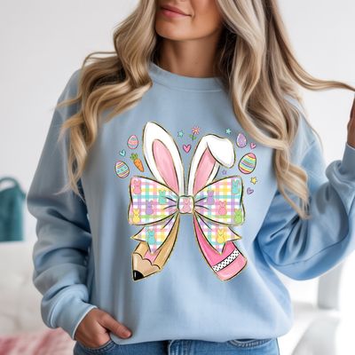 🐰 Peeps &amp; Pencils Teacher Bow