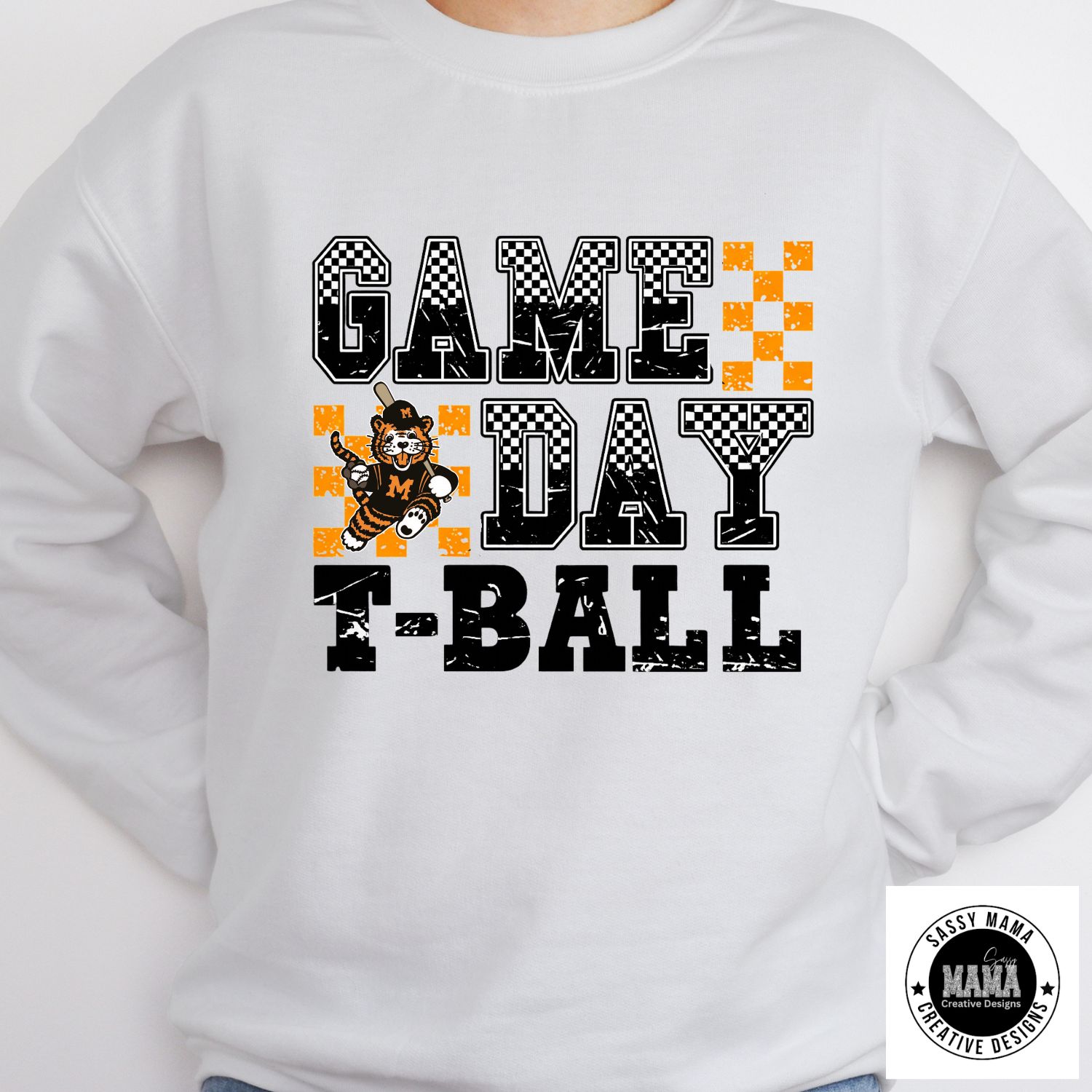​Checkered Massillon Tiger T-Ball Shirt