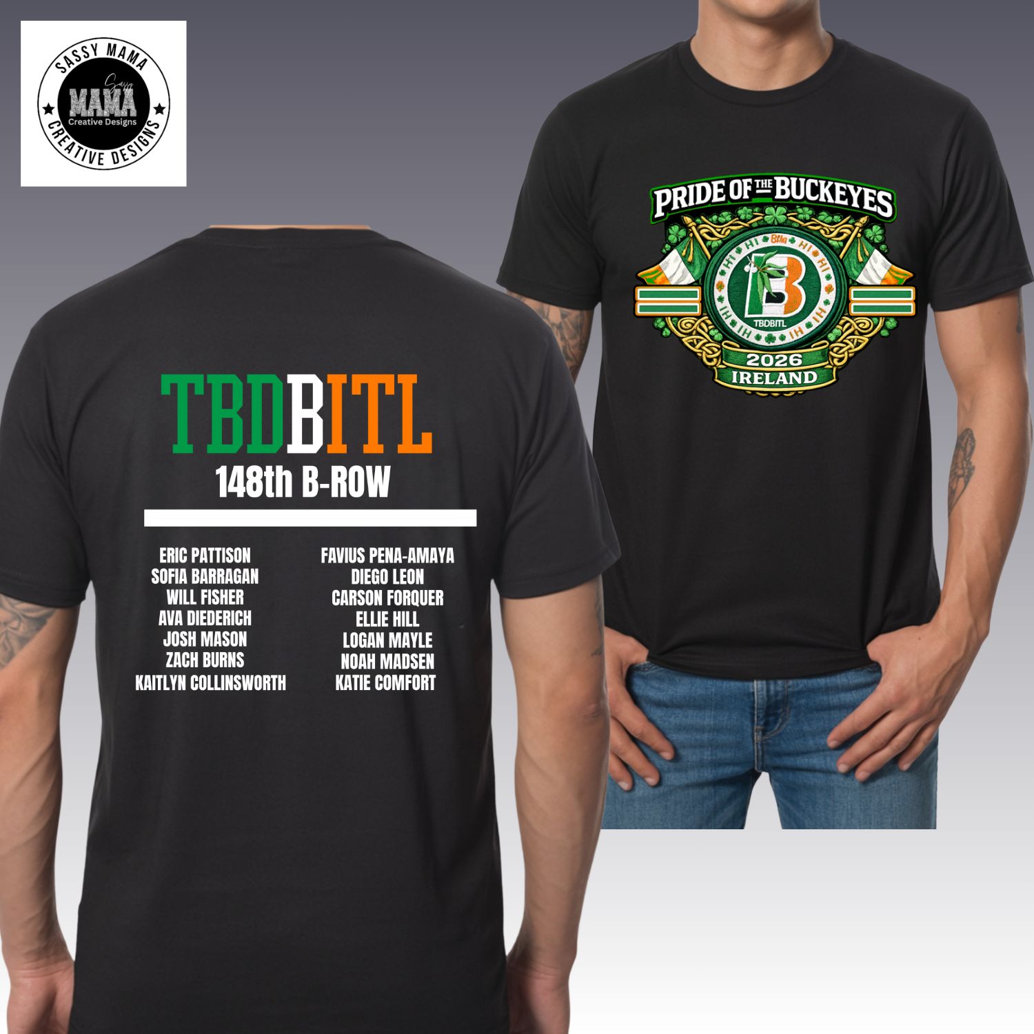 B ROW – Ireland 2026 Commemorative Shirt with Row Members on the Back