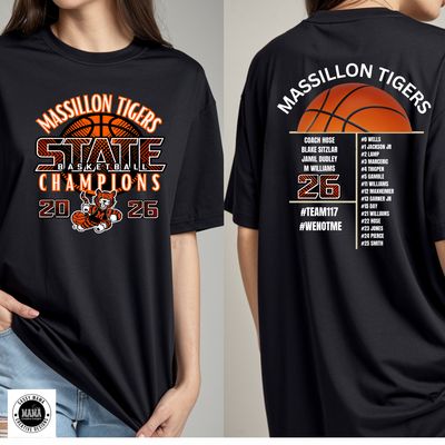 Champions Built Here – 2026 Massillon Tiger Basketball Shirt