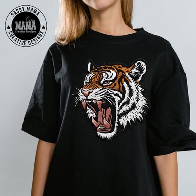 Roaring Tiger Faux Embroidered Shirt
