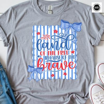 Land of the Free – Patriotic Bow Shirt