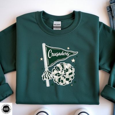 Crusader Pride Pennant – Central Catholic Spirit Edition 💚⚔️