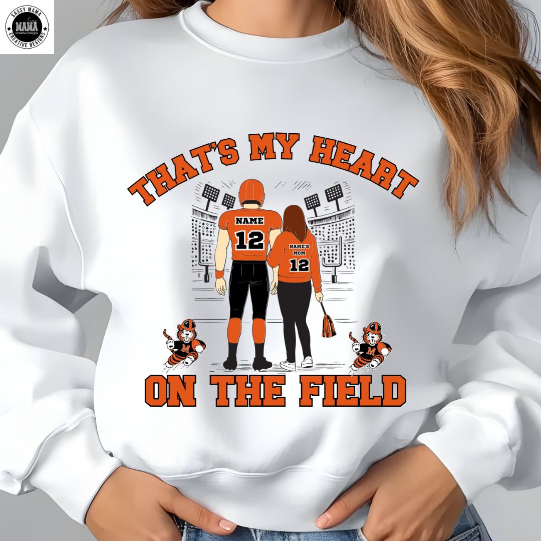 My Heart is on the Field Mom and Player Customized