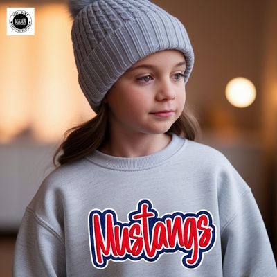 Mustang Stitched Spirit – Faux Embroidery Edition 🧵🐎