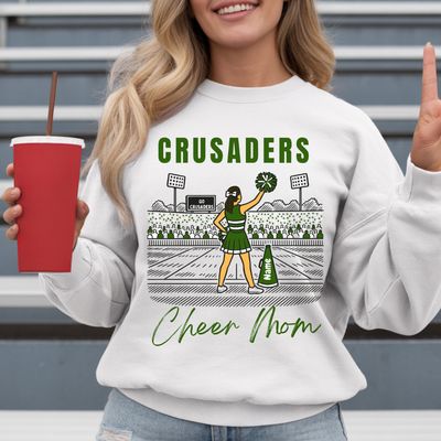 Personalized Crusader Cheer Mom – Central Catholic Edition 💚📣