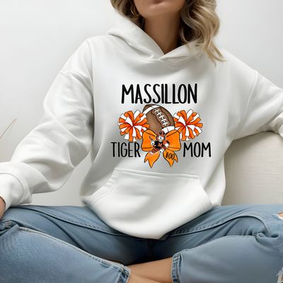 Personalized Tiger Mom Game Day Bow 🧡🏈