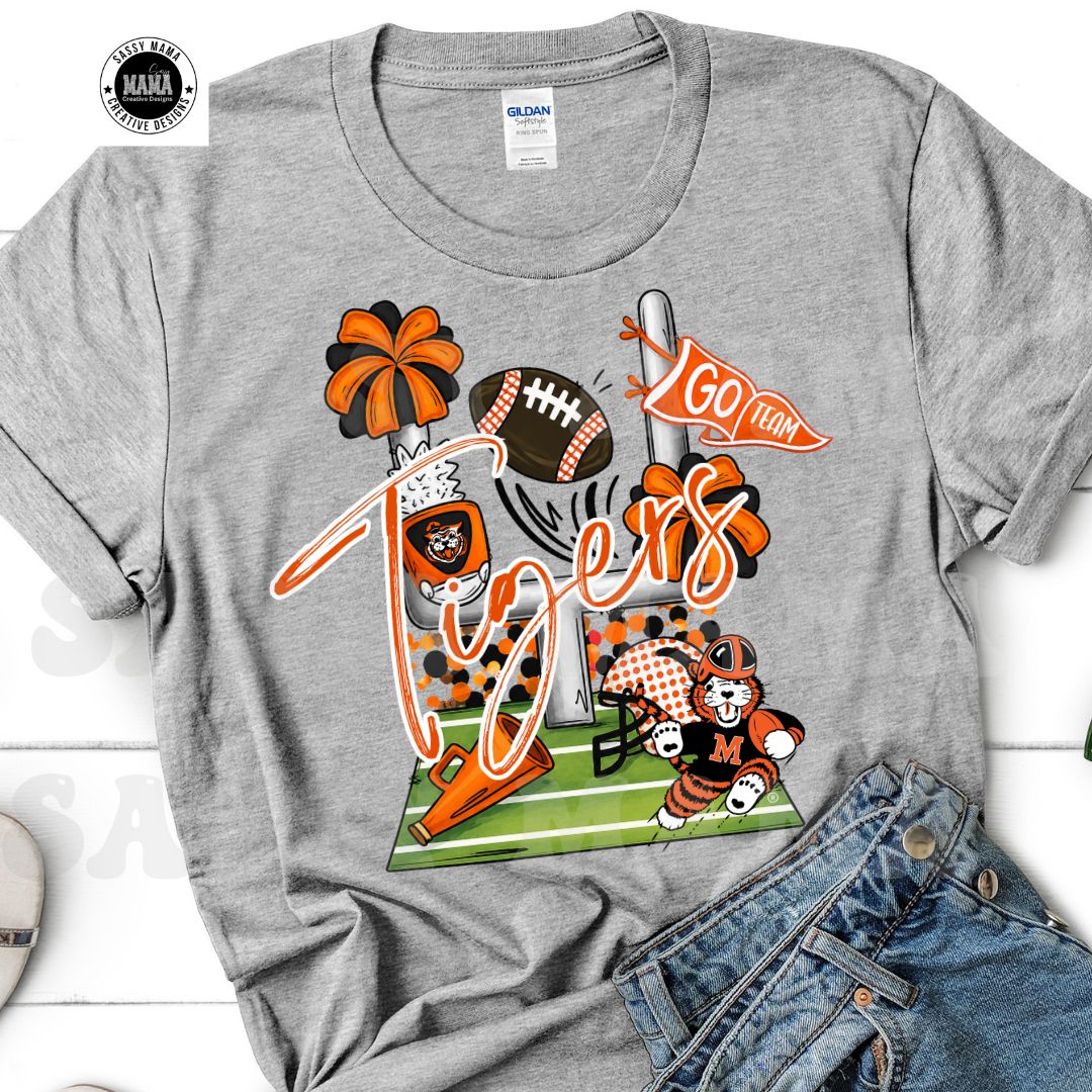 Tiger Town Game Day Energy Shirt 🧡🖤🏈📣🎺